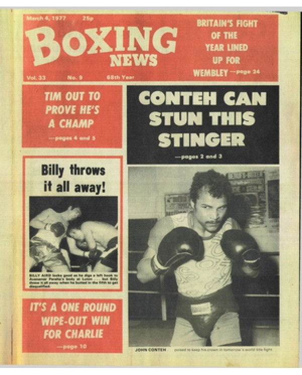 Boxing News magazine  4.3.1977 Download pdf